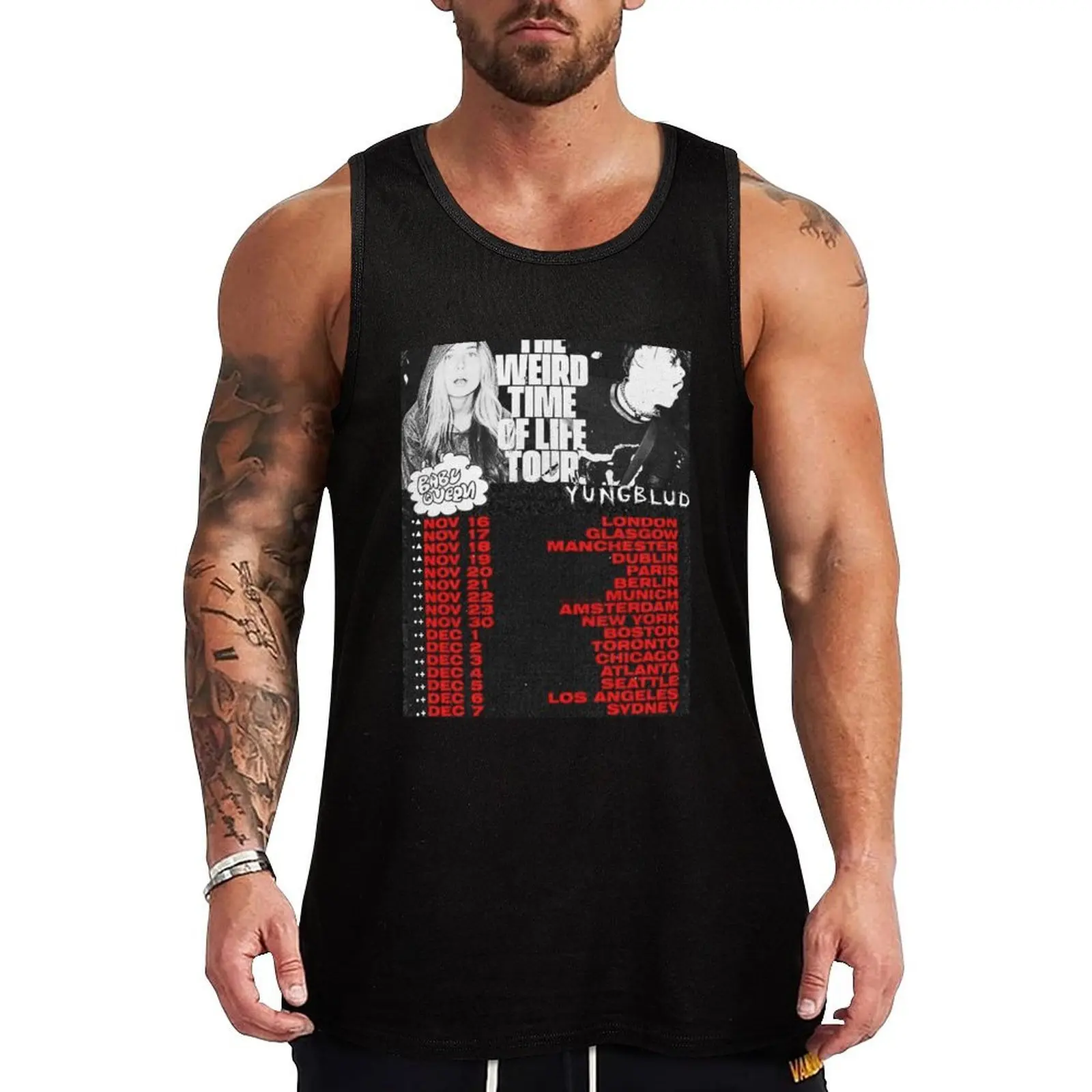 

Baby Queen Virtual Tour Tank Top Abstract Print Tank Top Casual Graphic Sleeveless