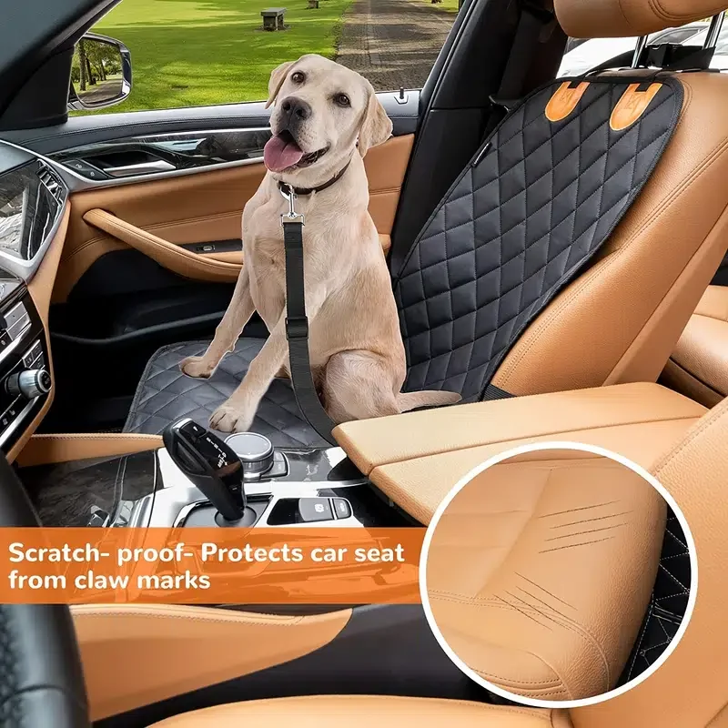 

Dog Front Seat Cover For Cars, Waterproof Pet Car Seat Protector, Scratchproof Pet Front Seat Cover