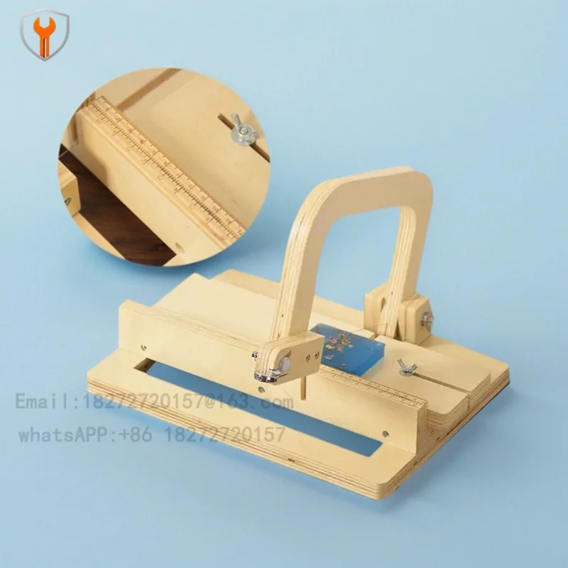 Solid wood soap cutting table DIY handmade cold   hot soap with graduated soap cutter string knife cutter tool