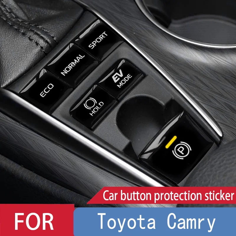 

FOR 2016-2021 Toyota Camry Gear Shift Button Steering Wheel Button Start Button Button Protection Sticker Car Accessories