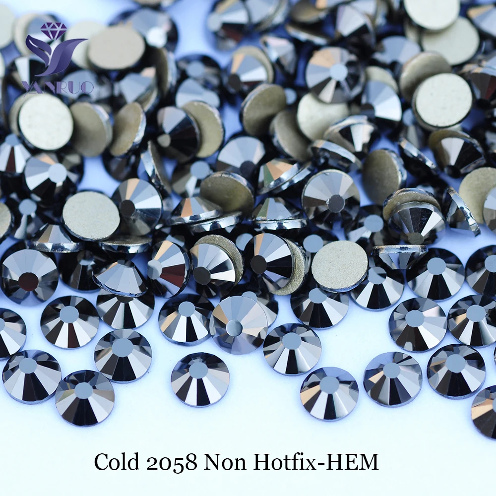 2058 Alle Farben SS3-SS34 Charm-Nägel Kaltfixierung DIY Nicht-Hotfix Strasssteine Kristalle Glas Handarbeiten Strasssteine für Kleidung – Detail 7