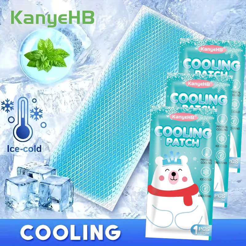 3 個冷却ジェルパッチボディマッサージ緩和偏頭痛頭痛発熱筋肉痛捻挫に最適子供向け A2202