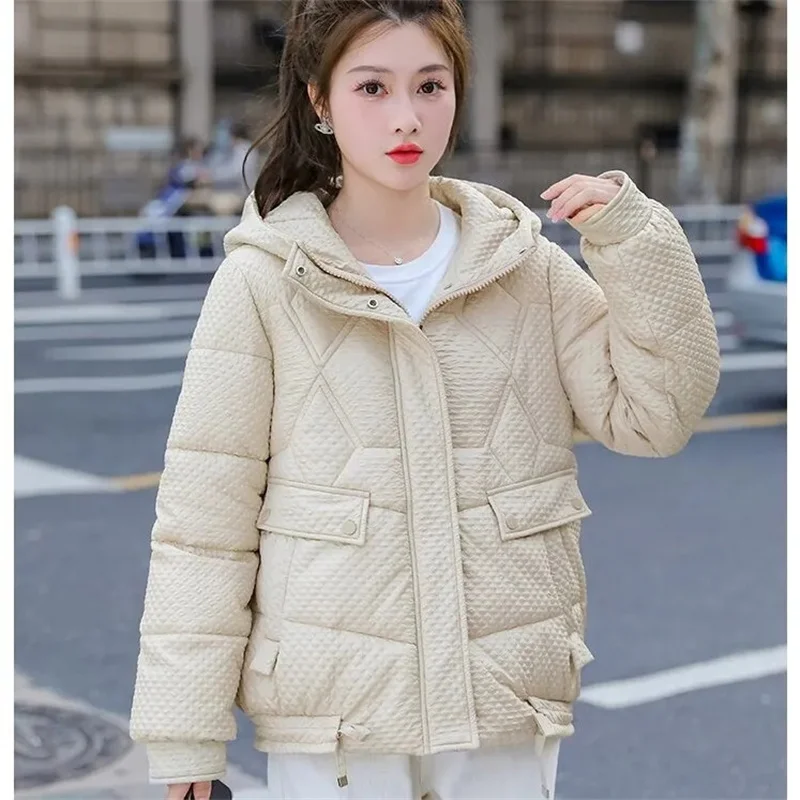 Nouveau hiver court vers le bas coton veste femmes Parkas à capuche épais chaud manteau coréen décontracté doudoune vêtements d'extérieur amples