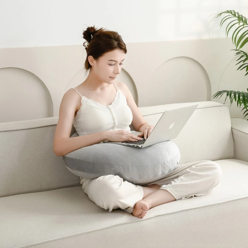 وسادة رضاعة متعددة الوظائف لتغذية حديثي الولادة، وسادة دعم للرضاعة الطبيعية بدون استخدام اليدين مع غطاء قابل للإزالة وقابل للغسل