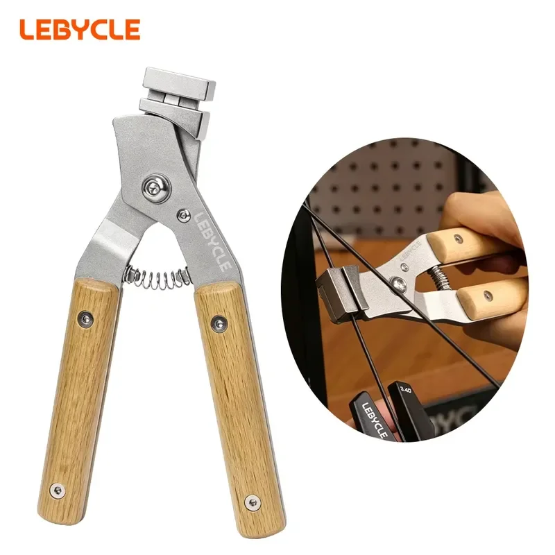 LEBYCLE Bicycle Round Spoke Plier Bike Clamping Spoke Holder for Straight-Pull Spoke/J-Bend Spoke During Wheel Truing &