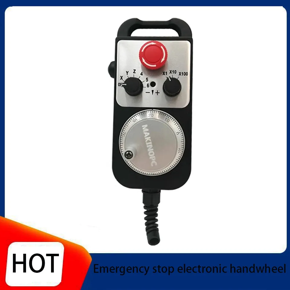 

Emergency stop electronic handwheel pulse generator with intelligent switch automatic reset engraving machine handwheel PLC24v