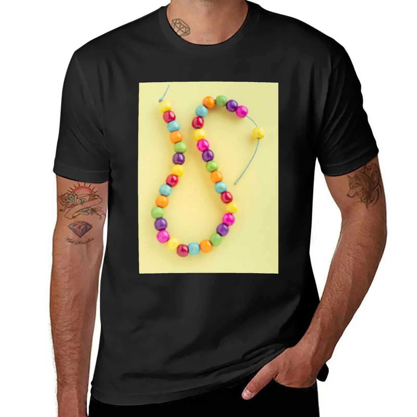 Colorful Beads T-Shirt sublime summer clothes heavyweight t shirts for men