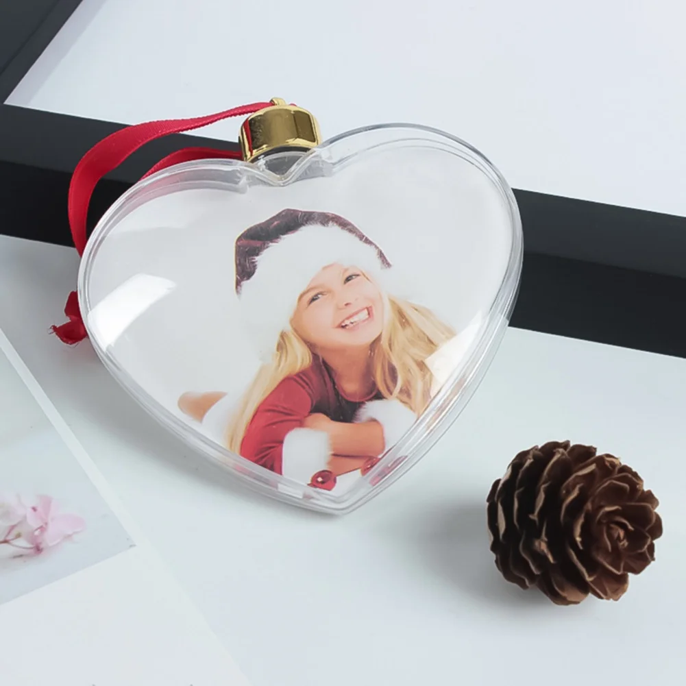 2024 Christmas Transparent Photo Frame Plastic Five-star Ball Christmas Decorations DIY Xmas Tree Hanging Decor Party Supplies