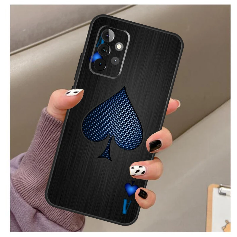 Ace of Spades Poker For Samsung Galaxy A53 A33 A23 A13 A14 A24 A34 A54 A52 A32 A22 A12 A51 A71 A25 A15 Case