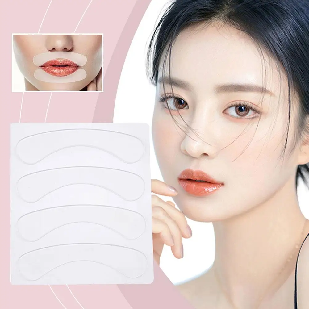 再利用可能なしわ防止シリコンパッド,4個,しわ防止,しわ防止,顔と口の除去,b4j8