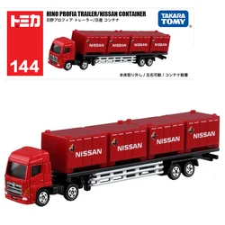 Takara Tomy Long Type Tomica No.144 Hino Profia Trailer/Nissan Container Alloy Toys Motor Vehicle Diecast Metal  Model