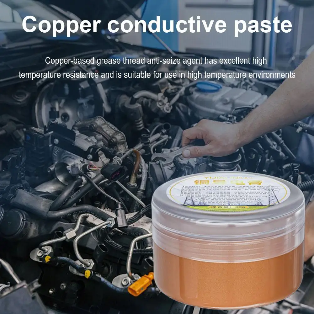 Copper Conductive Paste High Temperature Resistant Copper Grease Conductive Electronic Paste Applications Auto Electroplate B0A9
