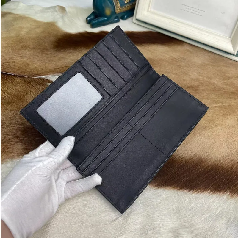 New Thai Crocodile Mens Suit Clip Casual Fashionable Genuine Leather Long Wallet Female Large Capacity Multiple Card Slots Purse