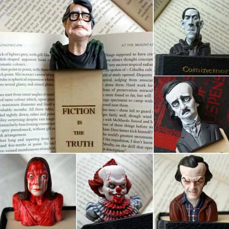 

Horror Bookmarks Horror Movie Collection Bookmarks Horror Bookmarker School And Office Supplies Resin Crafts Student Stationery