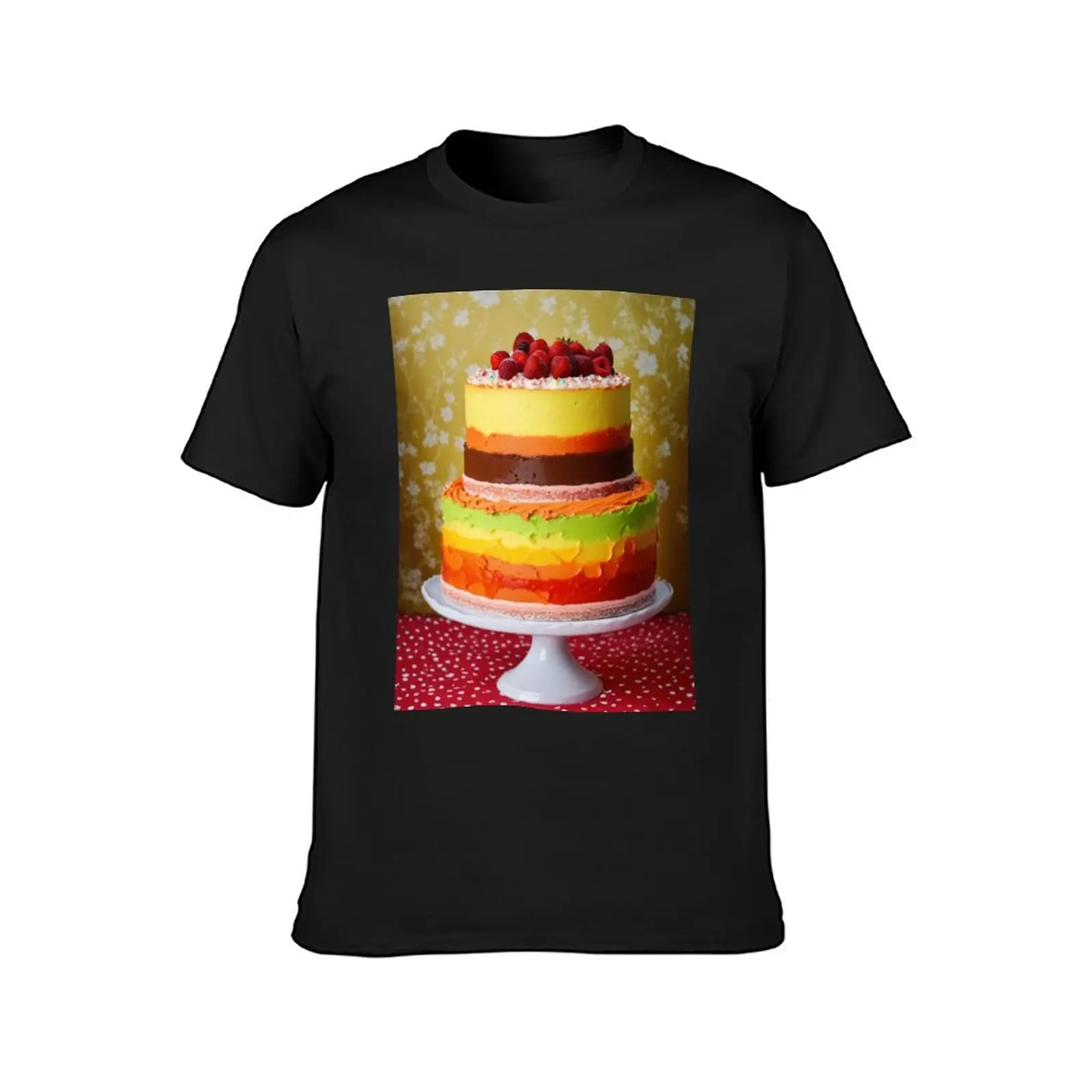 tropical themed cake T-Shirt oversizeds korean fashion animal prinfor boys customs design your own plain white t shirts men