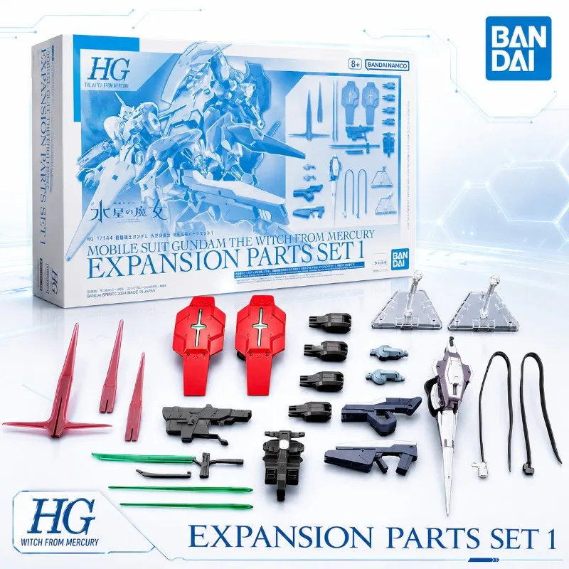 Bandai Original HG 1/144 Witch From Mercury Expansion Parts Set 1 PB Limited Anime Action Figures Model Kit Assembly Toys Gifts