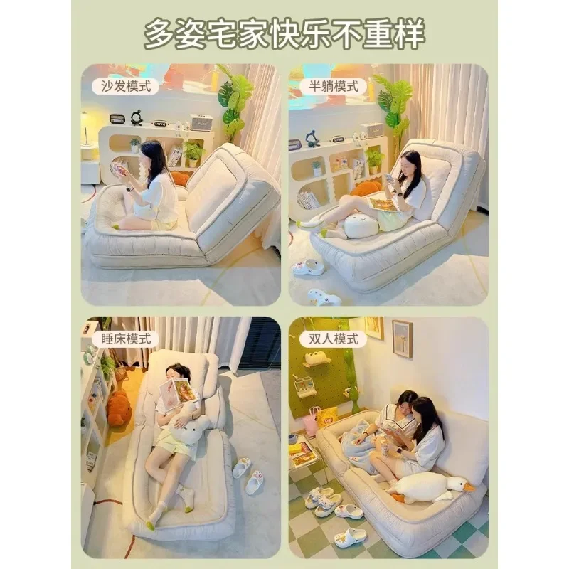 Lazy sofa Human kennel Internet celebrity chair Bedroom reclining and sleeping foldable tatami single sofa bed