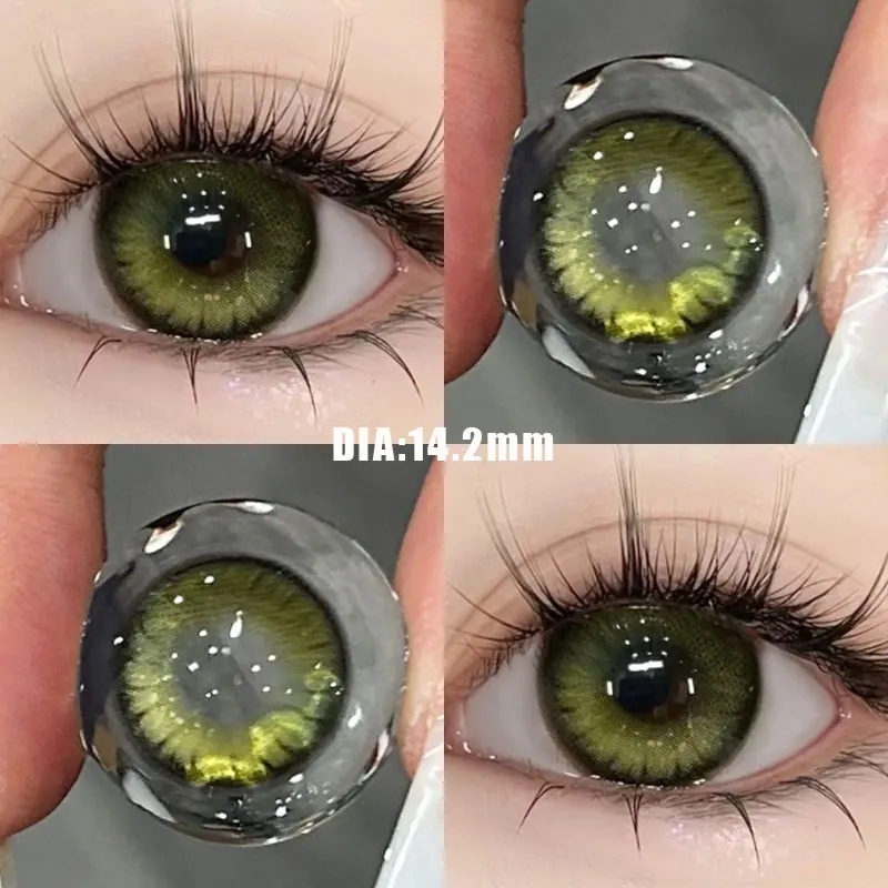 KSSEYE 2PCS New Blue Colored Contact Lenses Gray Change the Color the High Quality Beauty Pupil Makeup Eyes Lens Fast Shipping