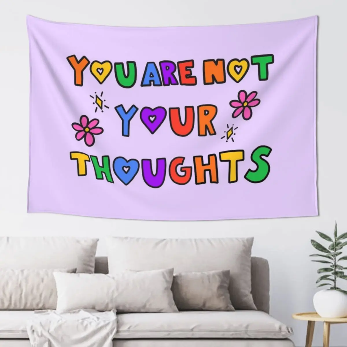 

You Are Not Your Thoughts Tapestry Room Decorator Cute Room Things Tapestry