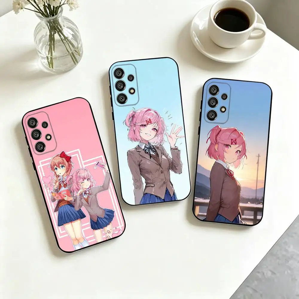 Natsuki Doki Doki Literature Club  Phone Case For Samsung S25,S24,S21,S22,S23,S30,Ultra,S20,Plus,Fe,Lite,Note,10,Black Cover