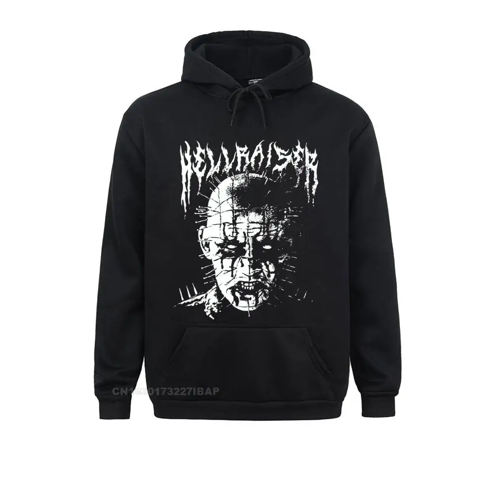 Men Hooded Pullover Black Metal Pinhead Hellraiser Puzzlebox Halloween Hoodie On Sale Jacket Design Cotton