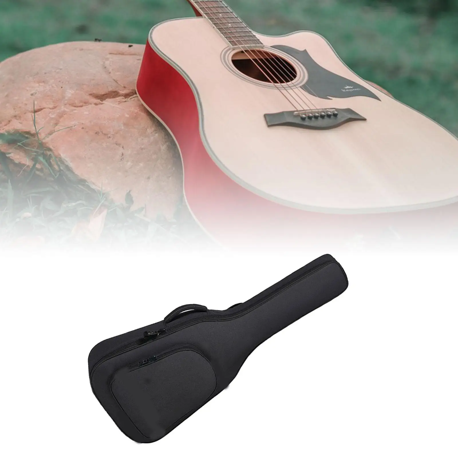 Carrying Bag Adjustable Shoulder Straps Portable Waterproof Oxford Dustproof Professional Padded Guitar Bag for Acoustic Guitars