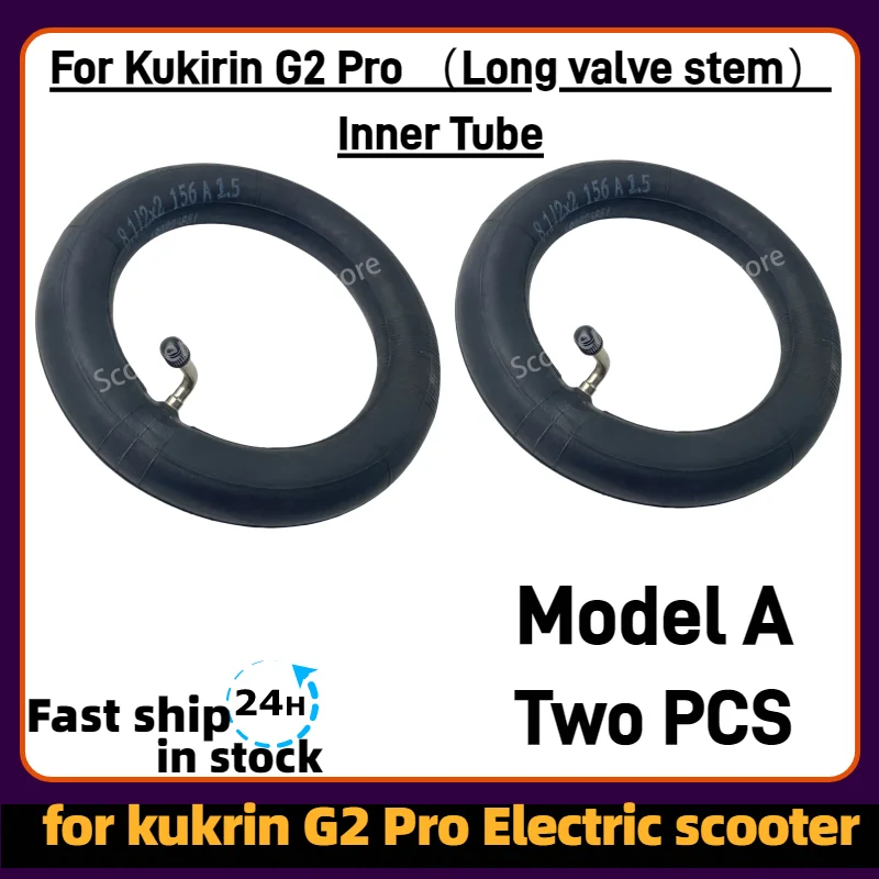 

8 1/2x2 156 Inner Tube with Long 90 Degree Valve for KuKirin G2 Pro Electric Scooter Durable Inner Tube Replacement Spare Parts