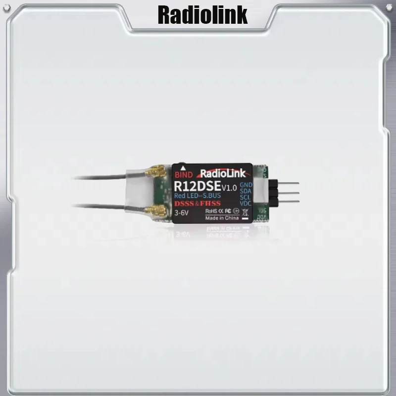 Radiolink R12DSE 2.4G 12 Channels Mini RC Receiver SBUS Signal RX for FPV Racing Drone Quad Airplane Helicopeter