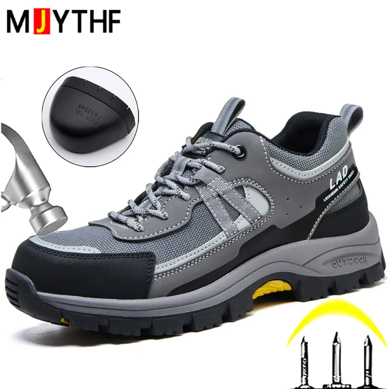 Autumn New Work Safety Shoes Men Protection Shoes Puncture-Proof Work Sneakers Men Protection Shoes Outdoors Anti-slip Work Shoe