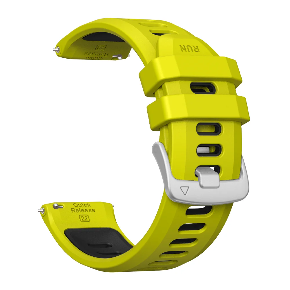 Tweekleurige siliconen 22 mm horlogeband voor Suunto Run / RACE S / Ocean / Verticale sportbandarmband voor Suunto 5 9 Peak Pro-polsband