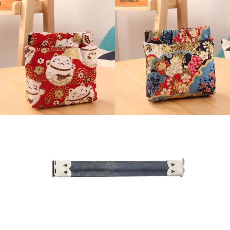 Flexible Internal Frames Clasp Lock For Coins Bag Metal Handbag Handle Replace Hinges Purse Bag Spring Clasp Bag Accessories