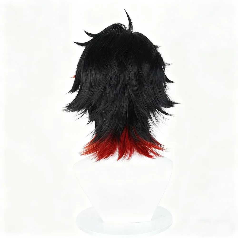 Juego Zenless Zone Zero Komano Manato Cosplay peluca hombres rojo negro pelo corto resistente al calor peluca sintética Halloween Prop