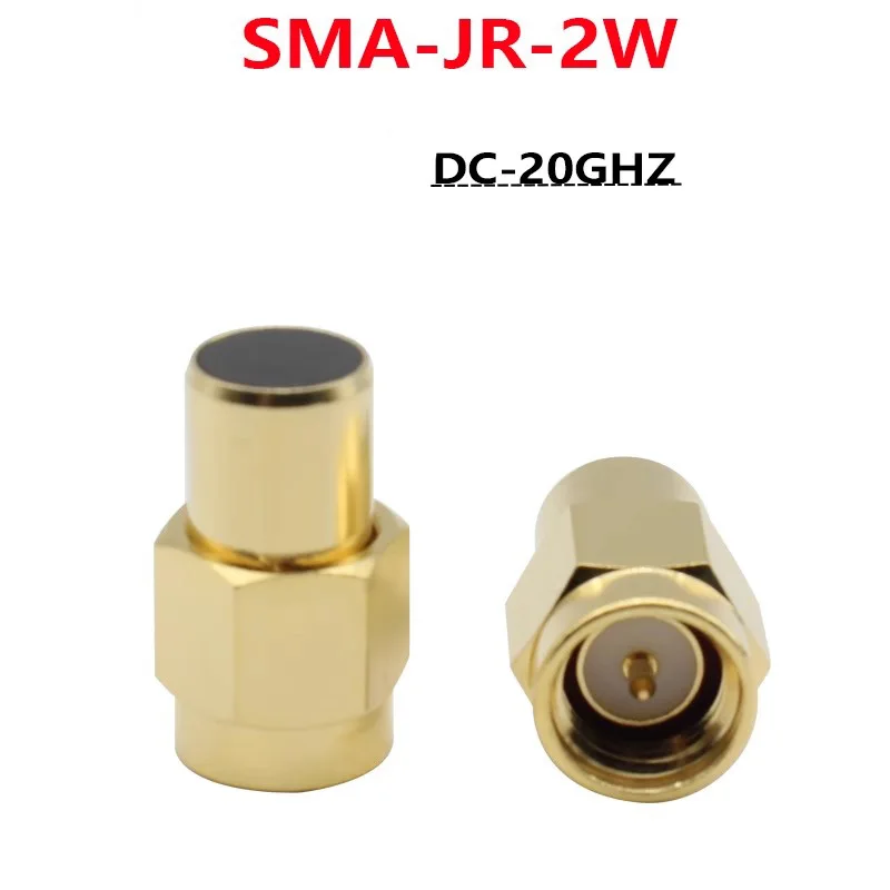 2PCS SMA DC-20GHz 2W 50 ohm Male RF Coaxial Termination Dummy Load SMA-JR-2W Copper Gold Plated Cap Connectors