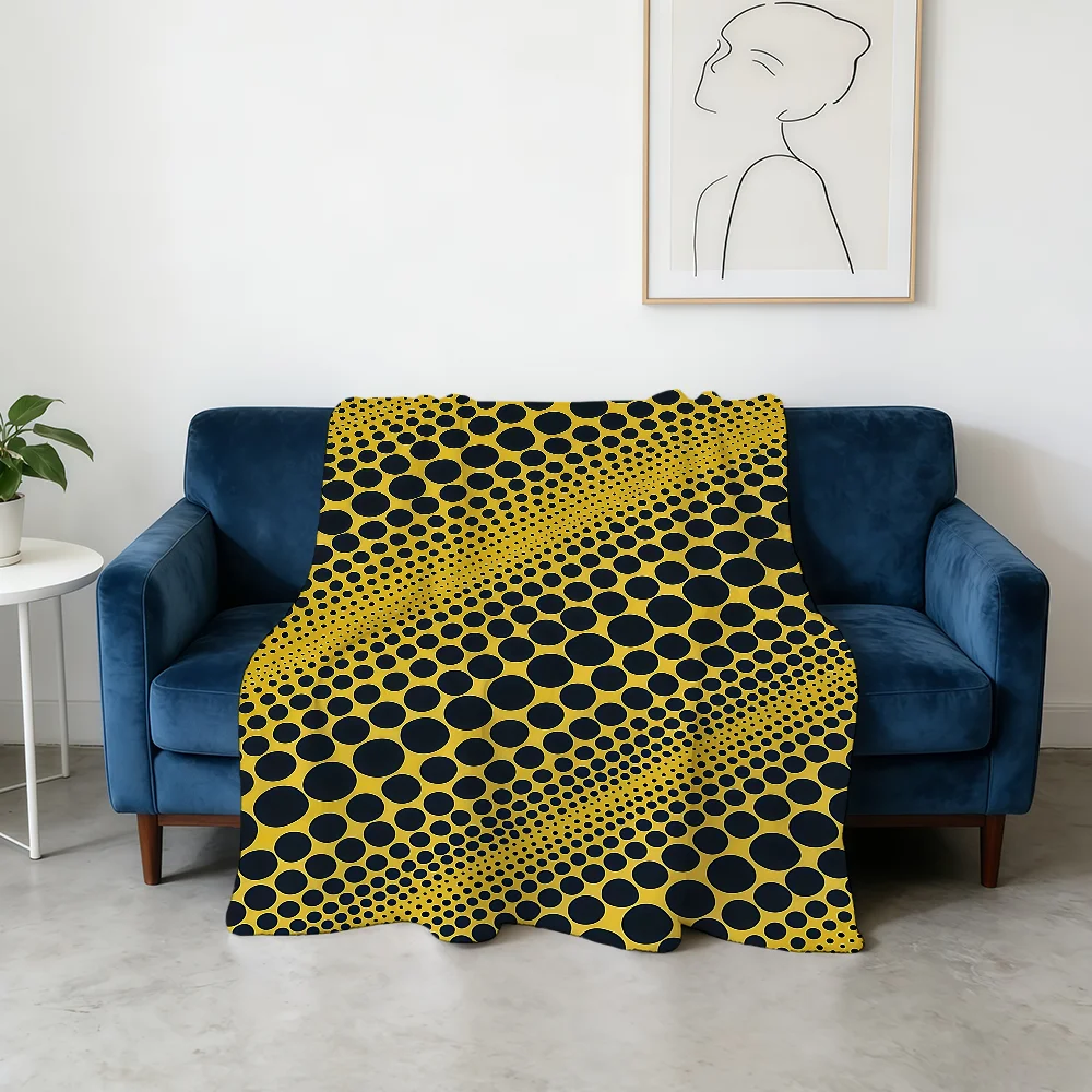 Art Y-Yayoi K-Kusama Pumpkin Blanket Flannel Warm Soft Throw Blanket For Room Sofa Childish Birthday Gifts
