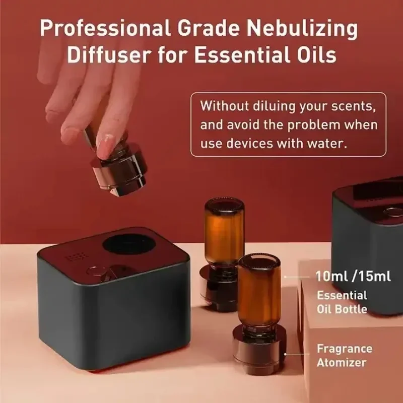 Безводный диффузор для ароматерапии, диффузор эфирного масла, холодный туман, 2200 мАч, портативный на батарейках для путешествий, дома, йоги, офиса