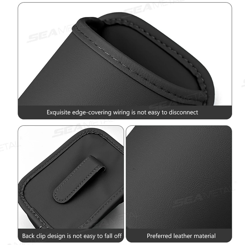 SEAMETAL Car Side Door Cup Holder Wear-Resistant Waterproof Pu Leather Drink Rack Stable Bottle Holder Universal Car Organizer image 5