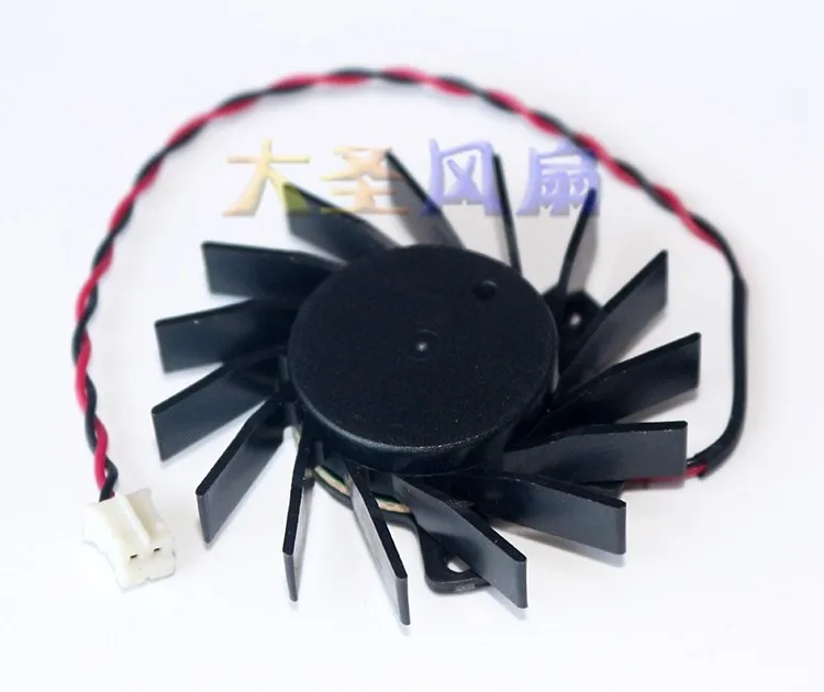 Free shipping original suitable for Firstd FD6010U12D 12V 0.3A 2-wire hole distance 2.7cm graphics card turbo cooling fan