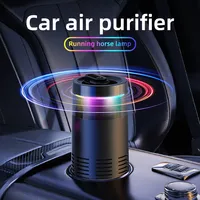 2in1 Air Car Purifier With Marquee Lights Allergies and Pets Hair Smokers in Home USB HEPA Filter for Formaldehyde Odor Timer