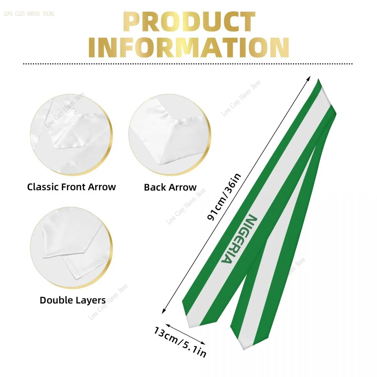 المزيد من تصميم شال التخرج شعار نيجيريا وعلم الولايات المتحدة سرق وشاح الشرف دراسة على الطلاب الدوليين