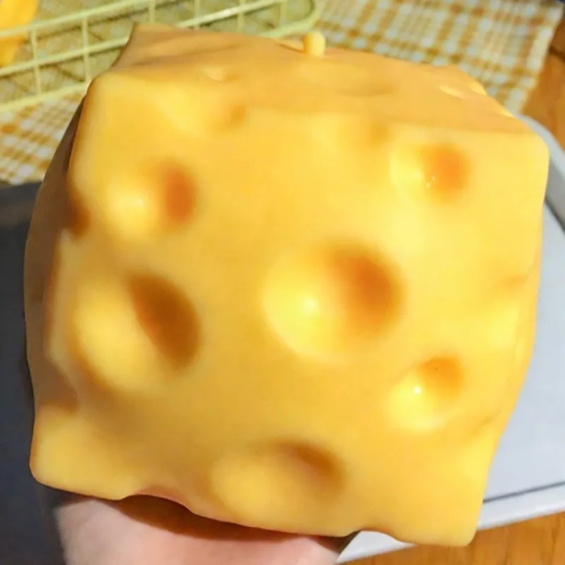 1PC Giant Cheese Squeeze Toy Extra Large Size Cheese Squishy Fidget Toys Slow Rebound Shapeable Venting Ball for Adults Gifts image 6