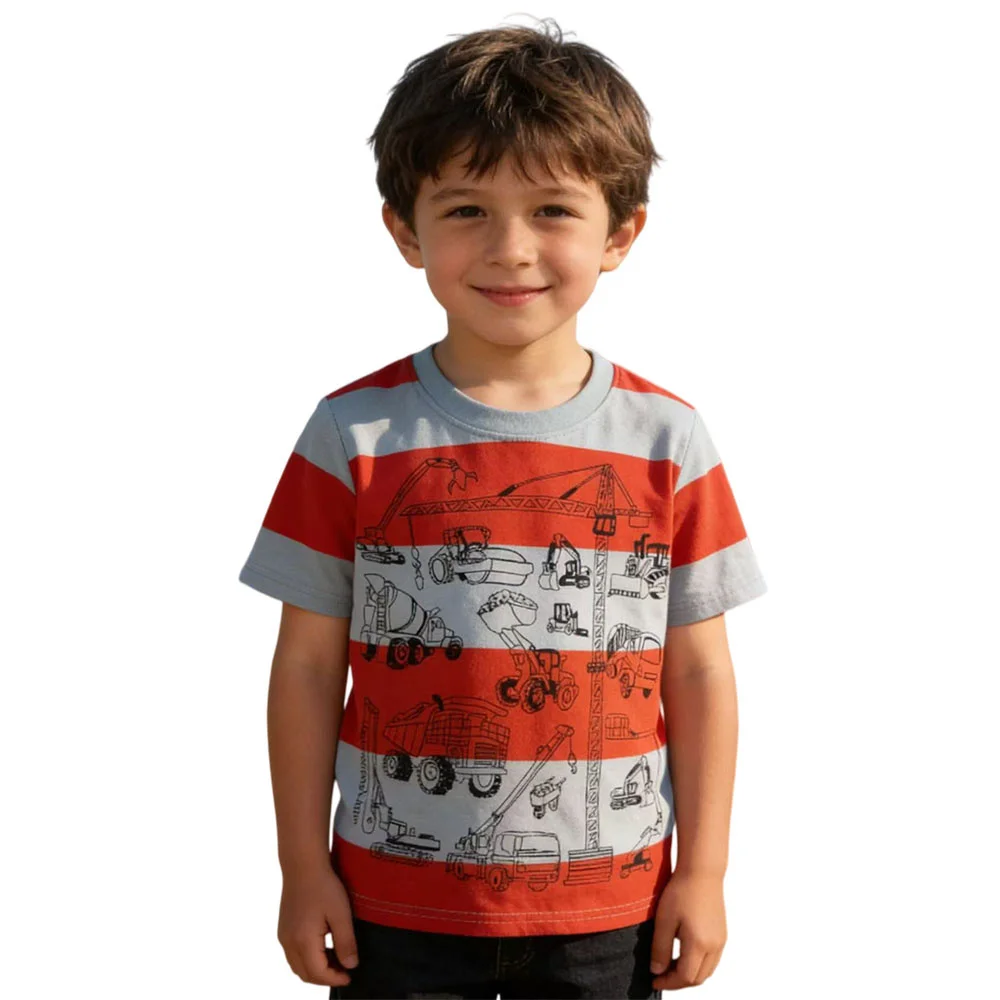 

Jumping Meters 3-7T New Arrival Striped Summer Boys Girls Tees Short Sleeve Boys Tshirts Kids Tops Cotton Fashion Baby Clothing