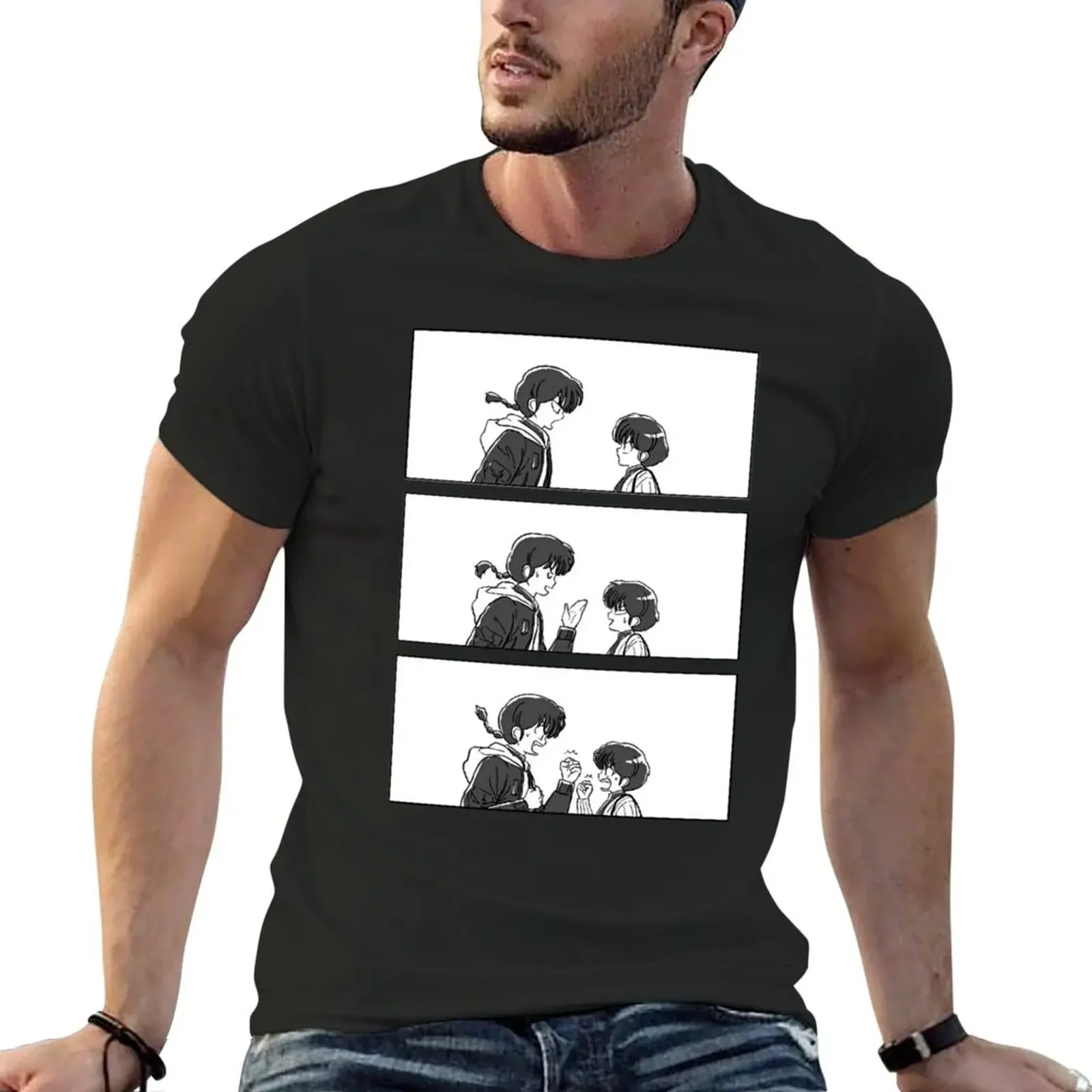 Ranma - Akane Tendo arguing Special Edition T-Shirt Blouse graphics t shirt summer tops oversized t shirts Short sleeve tee men