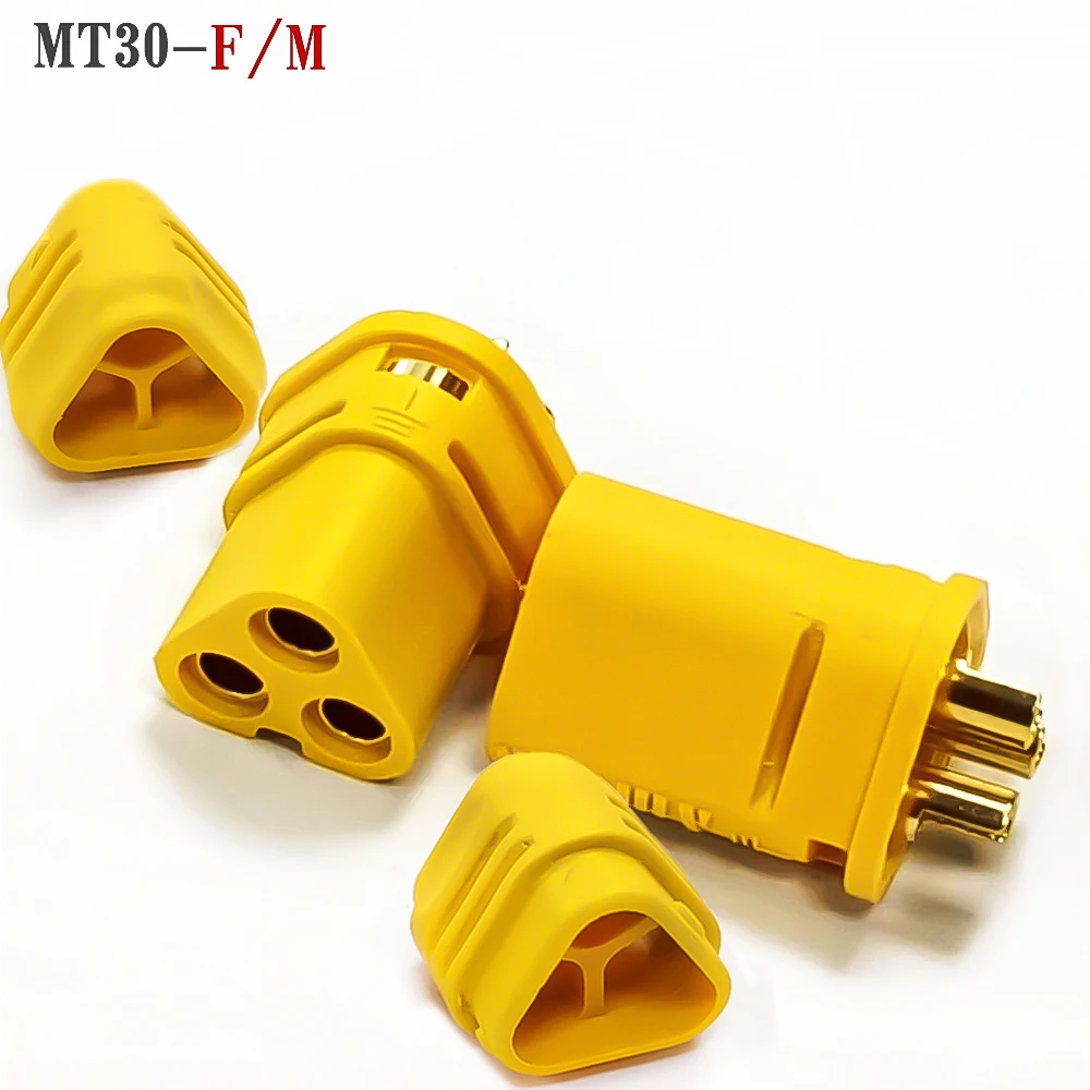 Amass MT30 MT60 Plug Connector 2mm 3-pin Connector Motor Male Female With Protector Sheathed Bullet Plug for RC ESC Lipo Battery