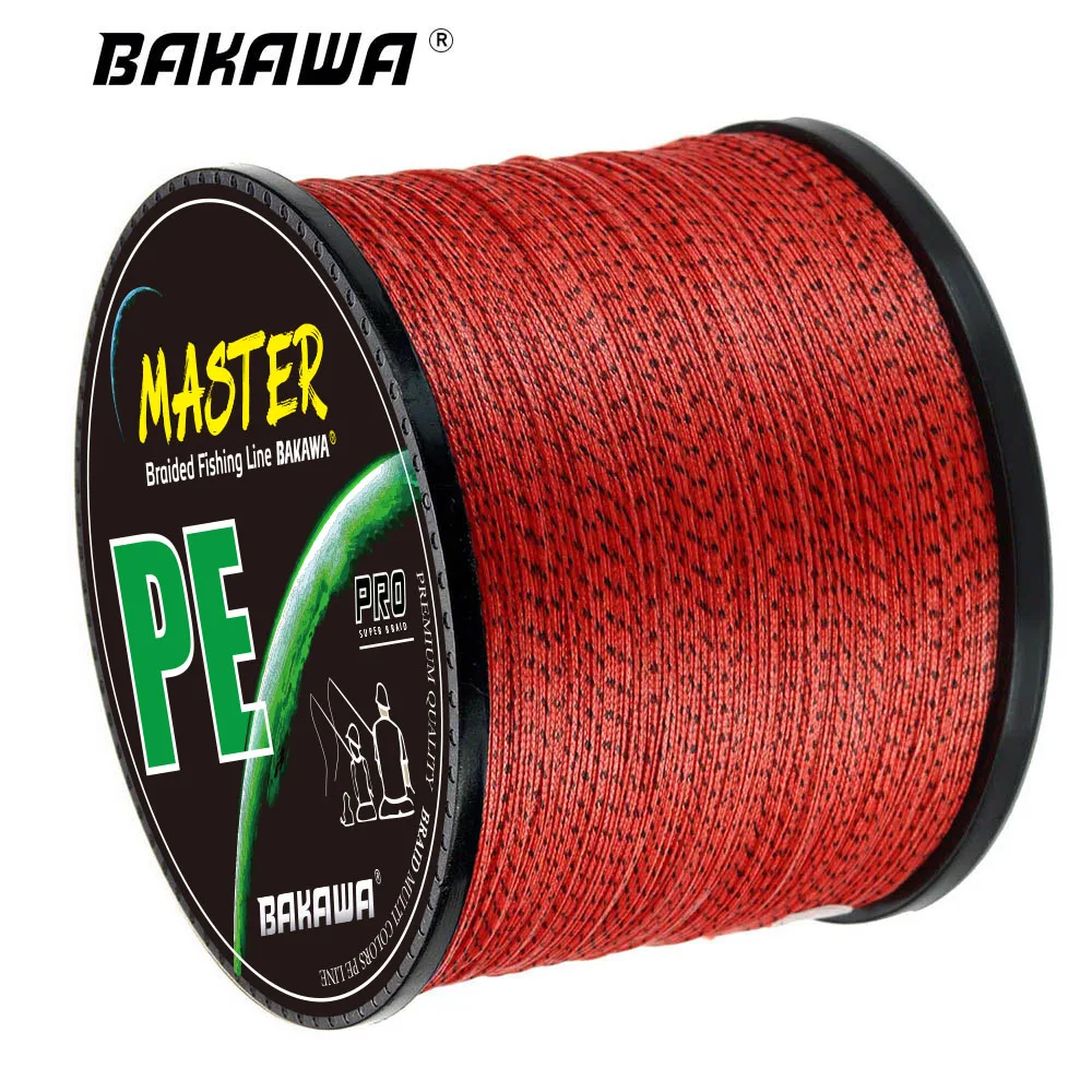 BAKAWA 100M 300M 500M 8 Strands Speckled PE Braided Fishing Carp Wire Japan Multifilament Super Strong Lines Saltwater Pesca