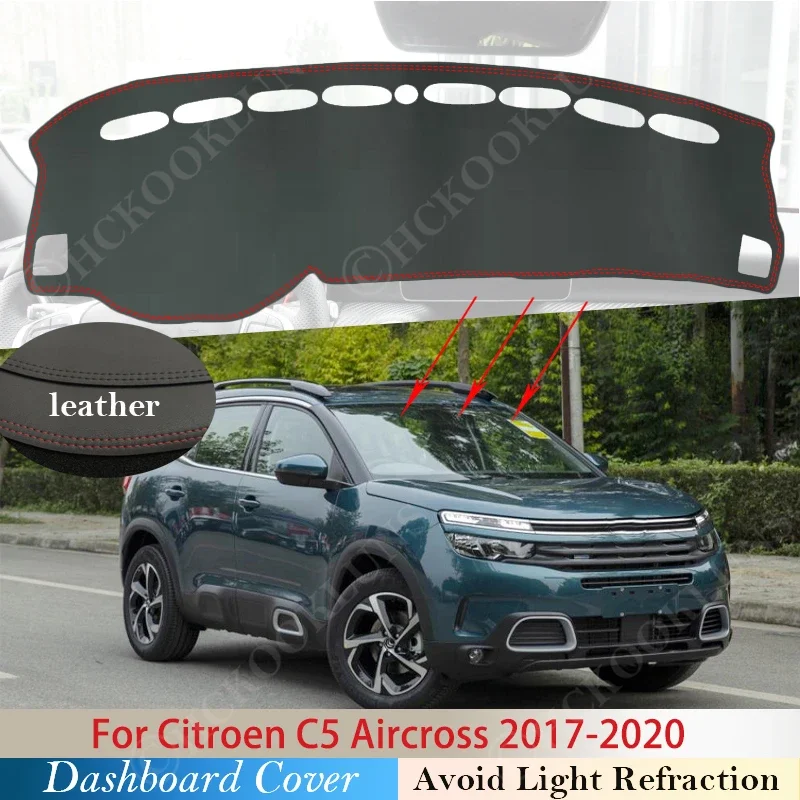 

Аксессуары для Citroen C5 Aircross 2017 ~ 2020, защитный коврик для приборной панели, автомобильные аксессуары, Солнцезащитный ковер с защитой от УФ-лучей