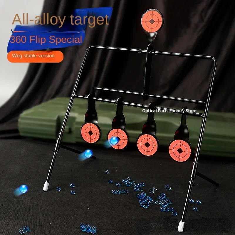 Rotating Metal Target Stand 4+1 Shooting Training Iron Targets for Airsoft, Air Rifle, Air Pistol