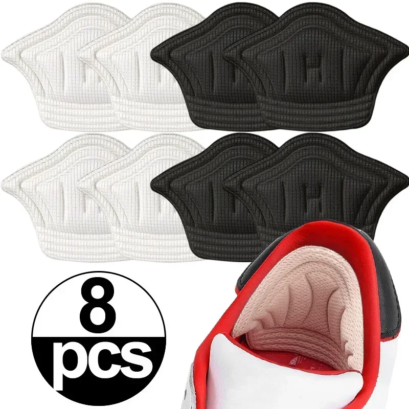 2/8pcs Insoles Patch Heel Pads Sport Shoes Adjustable Size Heel Pad Pain Relief Cushion Insert Insole Heel Protector Stickers