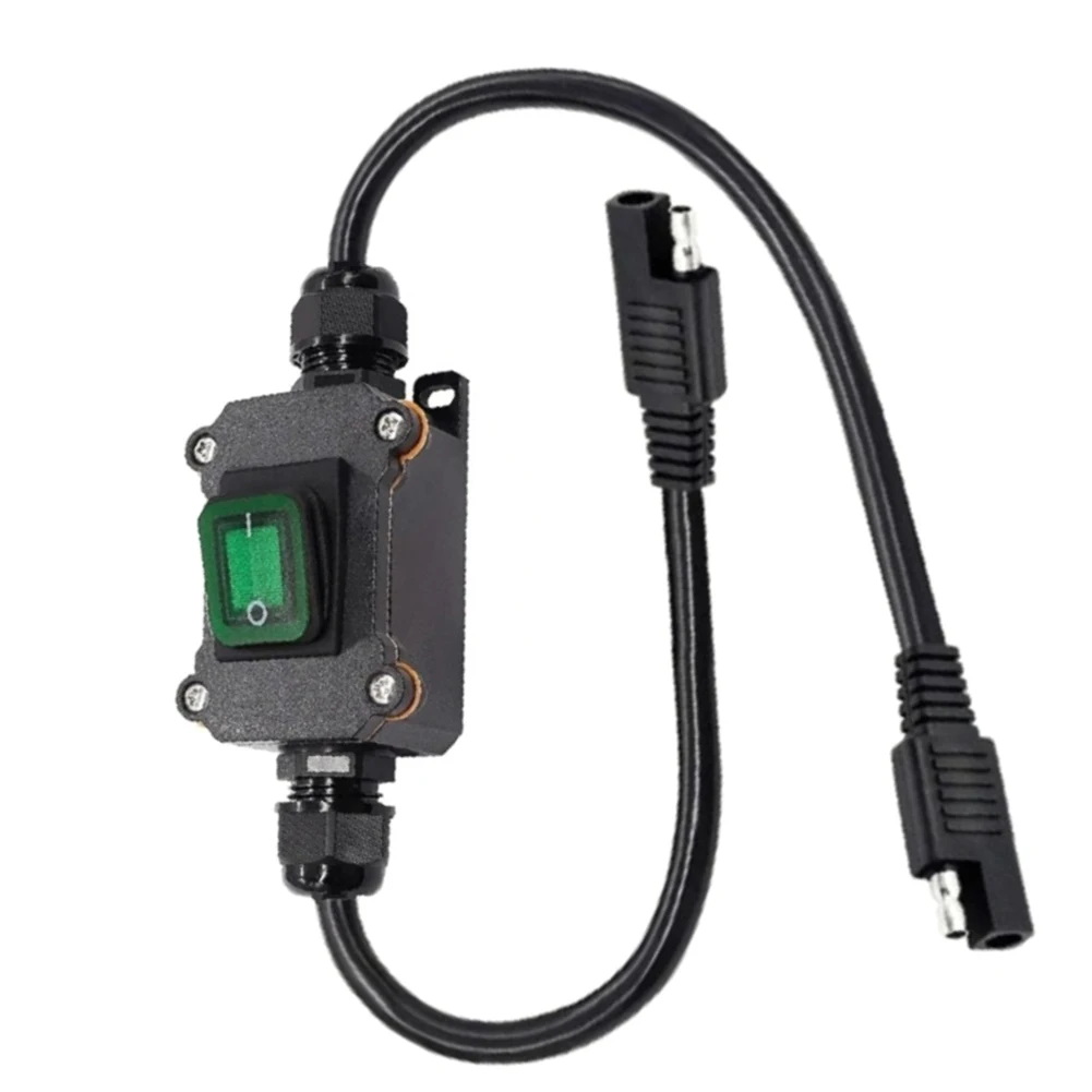 For SAE Connector Devices 12V Inline Power IP67 Inline Switch For Garden Lighting Waterproof Inline Power Switch