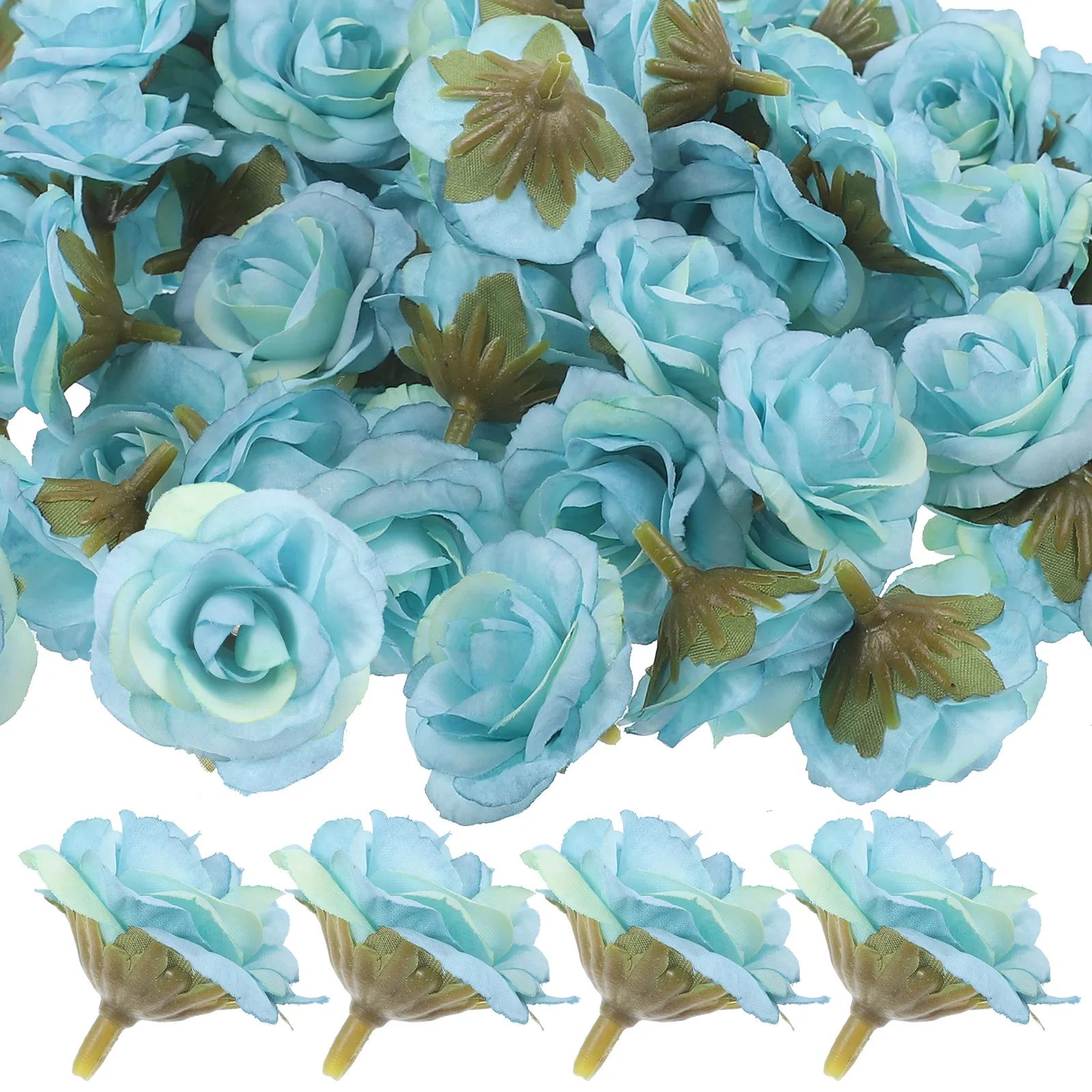 

100pcs Artificial Roses Wedding Decoration Deep Pink Mini Rose Heads for Crafts Decorative Flowers Lightweight CompactRose