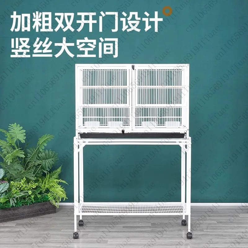 Large Bird Cage for Parrots, Large Size, with Multiple Layers for Cockatiels, Tiger-striped Finches, and Peony Finches.